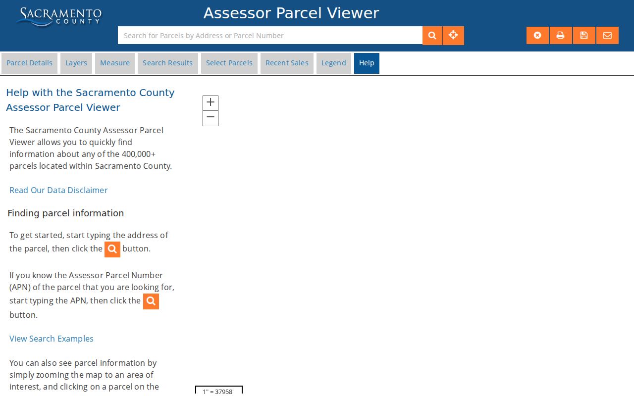 Sacramento people search Assessor Parcel Viewer